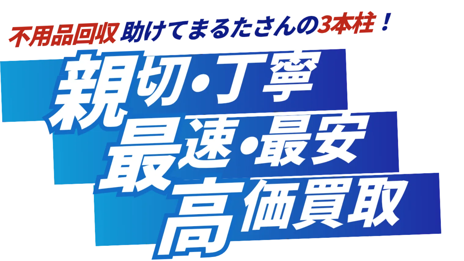 不用品回収のメインコピー